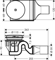 Сливной набор Hansgrohe Raindrain 90 XXL 60067000 для поддона - Gidratop.ru изображение