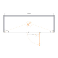 Душевая дверь CEZARES VERONA-W-B-13-100+60/60-C-Cr - Gidratop.ru изображение