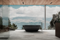 Прозрачная ванна ABBER Kristall AT9701Onyx черная - Gidratop.ru изображение