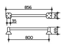 Полотенцедержатель Keuco City.2 02701010800 80 см, хром - Gidratop.ru изображение