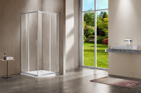 Душевой уголок Garda VSS-1G900CLBN, 900*900, брашированный никель, стекло прозрачное - Gidratop.ru изображение