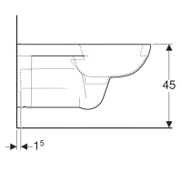 Подвесной унитаз Geberit Renova Comfort 208520000, белый - Gidratop.ru изображение