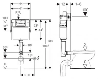 Смывной бачок скрытого монтажа Geberit UP 100 Delta 109.100.00.1 - Gidratop.ru изображение