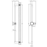 GESSI ORIGINI штанга для душа 835 мм., цвет Black Metal Brushed PVD - Gidratop.ru изображение