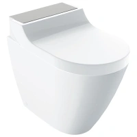 Электронный унитаз-биде Geberit AquaClean Tuma Comfort 146.310.FW.1 приставной, сталь нержавеющая матированная - Gidratop.ru изображение