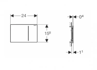 Клавиша Geberit Sigma Type 70 115.620.FW.1 нержавеющая сталь - Gidratop.ru изображение