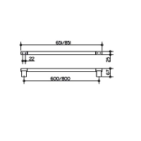 Полотенцедержатель Keuco Plan 14901170600, 65 см, алюминий анодированный/хром - Gidratop.ru изображение