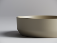 Умывальник чаша накладная круглая (цвет Капучино Матовый) Element 390x390x120мм - Gidratop.ru изображение