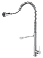 Смеситель для кухни высокий с выдвижным изливом WONZON & WOGHAND Хром (WW-422903-CR) - Gidratop.ru изображение
