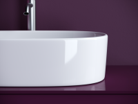 Раковина накладная овальная 561x359x149, цвет белый - Gidratop.ru изображение