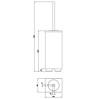 GESSI  INVERSO ACCESSORIES ершик напольный черный, цвет: Warm Bronze Br PVD - Gidratop.ru изображение