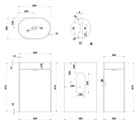 Раковина отдельностоящая ABBER Stein AS2550-H белая матовая - Gidratop.ru изображение