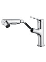 Смеситель для раковины с выдвижным изливом WONZON & WOGHAND, Хром (WW-A40862-CR) - Gidratop.ru изображение