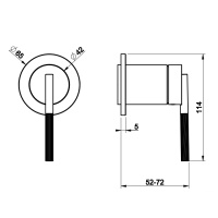 Gessi Ingranaggio встраиваемый однорычажный смеситель на 1 выход (внешние части), цвет: хром - Gidratop.ru изображение