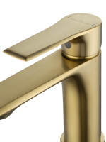 Смеситель для раковины WONZON & WOGHAND BRILLIANT, Брашированное золото (WW-88018079-BG) - Gidratop.ru изображение