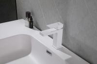 Смеситель ABBER Daheim AF8210W для раковины, белый матовый - Gidratop.ru изображение