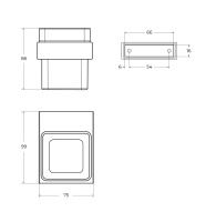 SLIDER-TUMS-IN Стакан подвесной, стекло, исполнение сатин - Gidratop.ru изображение