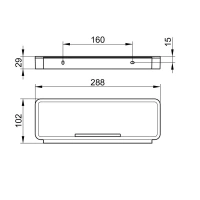 Полка Keuco Plan 14959010038, со встроенным стеклоочистителем, хром, светло-серый - Gidratop.ru изображение