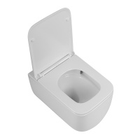LUCE-TOR Унитаз подвесной безободковый с сиденьем дюропласт soft close, BB076CH-TOR/SC - Gidratop.ru изображение