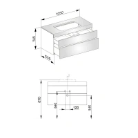 Тумба под раковину Keuco Edition 400 31572680000 105 см, орех - Gidratop.ru изображение