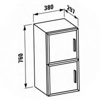 Пенал Laufen Case 7895.1.070.500.1 белый петли слева - Gidratop.ru изображение