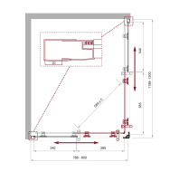 Душевой уголок BelBagno UNO-195-AH-2-120/80-C-Cr - Gidratop.ru изображение