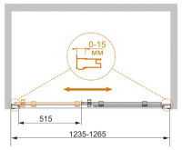 Душевая дверь CEZARES PRATICO-BF-1-125-C-Cr - Gidratop.ru изображение