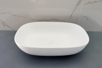 Раковина накладная ABBER Stein AS2637 белая матовая - Gidratop.ru изображение