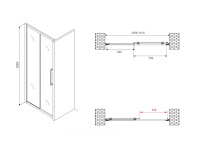 Душевая дверь ABBER Schwarzer Diamant AG30140BMH - Gidratop.ru изображение