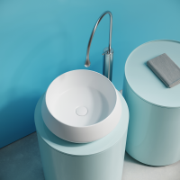 Раковина CERAMICANOVA Maya накладная круглая 400x400x140 белый матовый CN12004MW - Gidratop.ru изображение