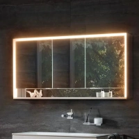 Зеркальный шкаф Keuco Royal Lumos 14305171304, 120 см, с подсветкой, с подогревом, анодированный серебристый алюминий/зеркало - Gidratop.ru изображение