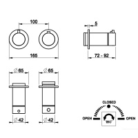 Gessi Ingranaggio встраиваемый термостат для душа, с 2мя независимыми выходами, (внешние части), цвет: хром - Gidratop.ru изображение