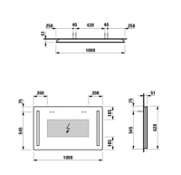 Зеркало Laufen Pro New 4472529961441, 1000х620 мм - Gidratop.ru изображение