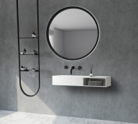 Тумба с раковиной ABBER Stein AS2649-1.2 подвесная, белая матовая - Gidratop.ru изображение