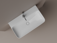 Умывальник AURA с 1 отверстием для смесителя, без перелива 800x470x135мм - Gidratop.ru изображение