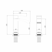 Смеситель ABBER Wasserfall AF8610NG для раковины, никель - Gidratop.ru изображение