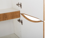 FLY-MARINO Шкаф подвесной с двумя распашными дверцами с доводчиками, с двумя полками, правосторонний, Rovere nature, 400x300x1500, FLY-MARINO-1500-2A-SC-RN-P-R - Gidratop.ru изображение