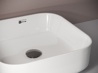 Умывальник чаша ELEMENT накладная квадратная 400x400x135мм - Gidratop.ru изображение