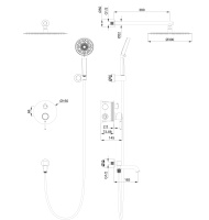 Душевая система встраиваемая WONZON & WOGHAND TOR, Розовое золото (WW-88939073-RG) - Gidratop.ru изображение