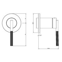 GESSI INGRANAGGIO смеситель для раковины встраиваемый, однорычажный, внешняя часть, цвет Black XL - Gidratop.ru изображение