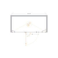 Душевая дверь CEZARES VERONA-W-B-13-30+60/60-P-Cr-L - Gidratop.ru изображение