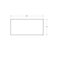 CADRO Вставка в дно металлического каркаса под раковину, Nero, 857x417, CADRO-90-MENS-NERO - Gidratop.ru изображение