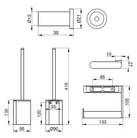 Набор аксессуаров для ванной комнаты Keuco Plan 19701011490 2+1, хром - Gidratop.ru изображение