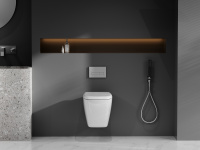 Унитаз ABBER Rechteck AC1217 подвесной белый, безободковый, смыв торнадо - Gidratop.ru изображение