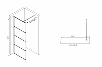 Душевая перегородка ABBER Immer Offen AG65120B - Gidratop.ru изображение