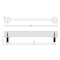 Gessi Anello настенный полотенцедержатель, 45 см, цвет Finox Brushed Nickel - Gidratop.ru изображение
