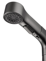 Смеситель для раковины с выдвижным изливом WONZON & WOGHAND, Темный графит (WW-121B108-BGG) - Gidratop.ru изображение