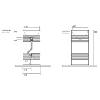 Раковина 45х90 см, без отв., напольная, слив в пол, в комплекте сифон, цвет: белый - Gidratop.ru изображение