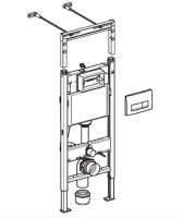 Инсталляция Geberit Duofix Delta Платтенбау 458.125.11.1 4 в 1 для унитаза с кнопкой смыва - Gidratop.ru изображение