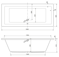 Акриловая ванна CEZARES PLANE-190-80-49-W37 - Gidratop.ru изображение